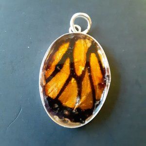925 sterling silver monarch butterfly wing NO CHAIN